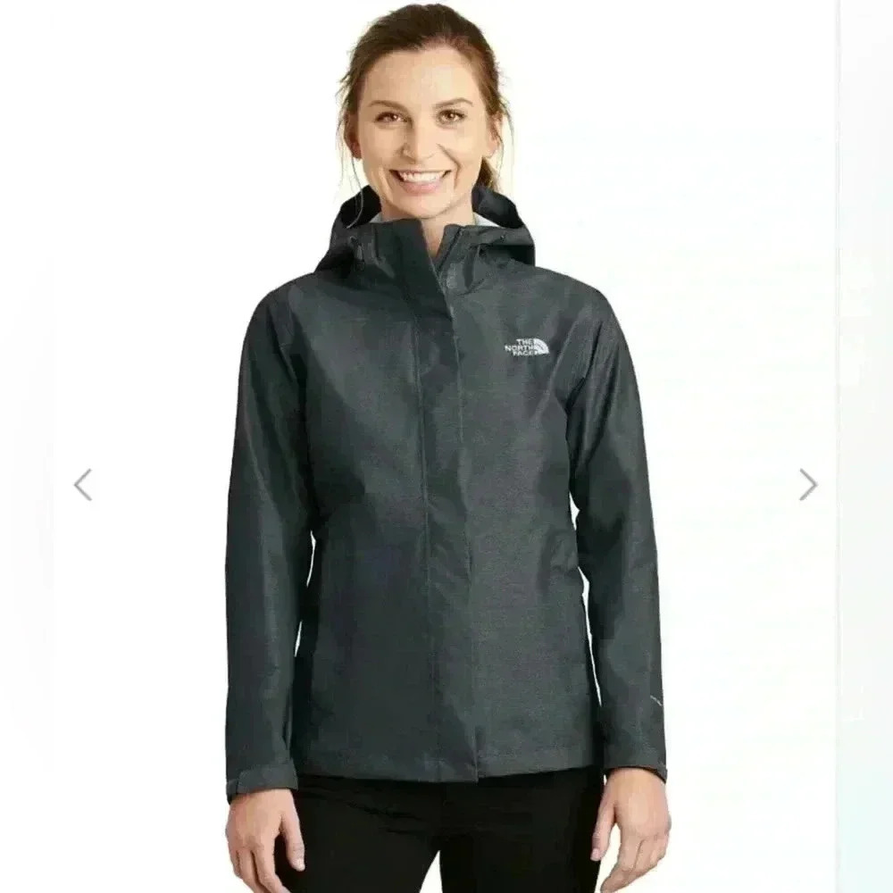 The North Face NF0A3LH5 Women Windbreaker Jacket Charcoal Size Medium